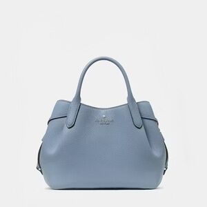 ♠️Kate Spade Dumpling Small Pebbled Leather Satchel Crossbody, Muted Blue NWT